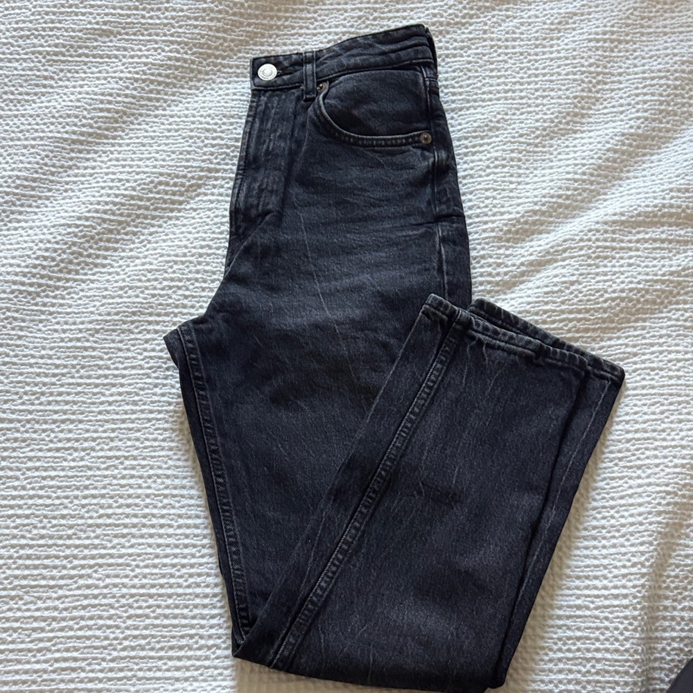 Zara ankle length washes black denim jeans